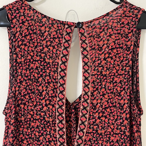 Free People Boho Floral Culotte Wide Leg Cropped Jumpsuit Size Medium - Picture 12 of 13